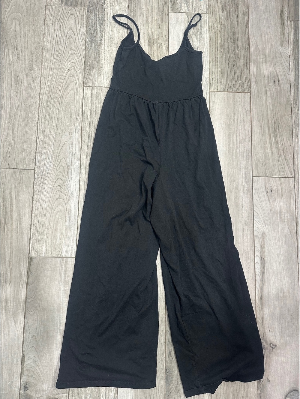 ASOS DESIGN Black Wide Leg Jumpsuit with Spaghetti Straps